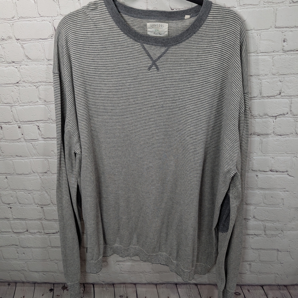 Linksoul Gray Long Sleeve Tee Classic Comfort
